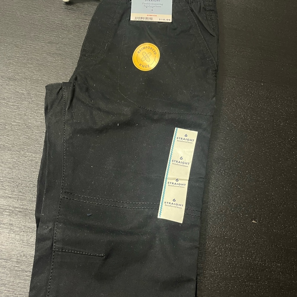 Brand New boys Cat & Jack Size 6 Straight Black Pants